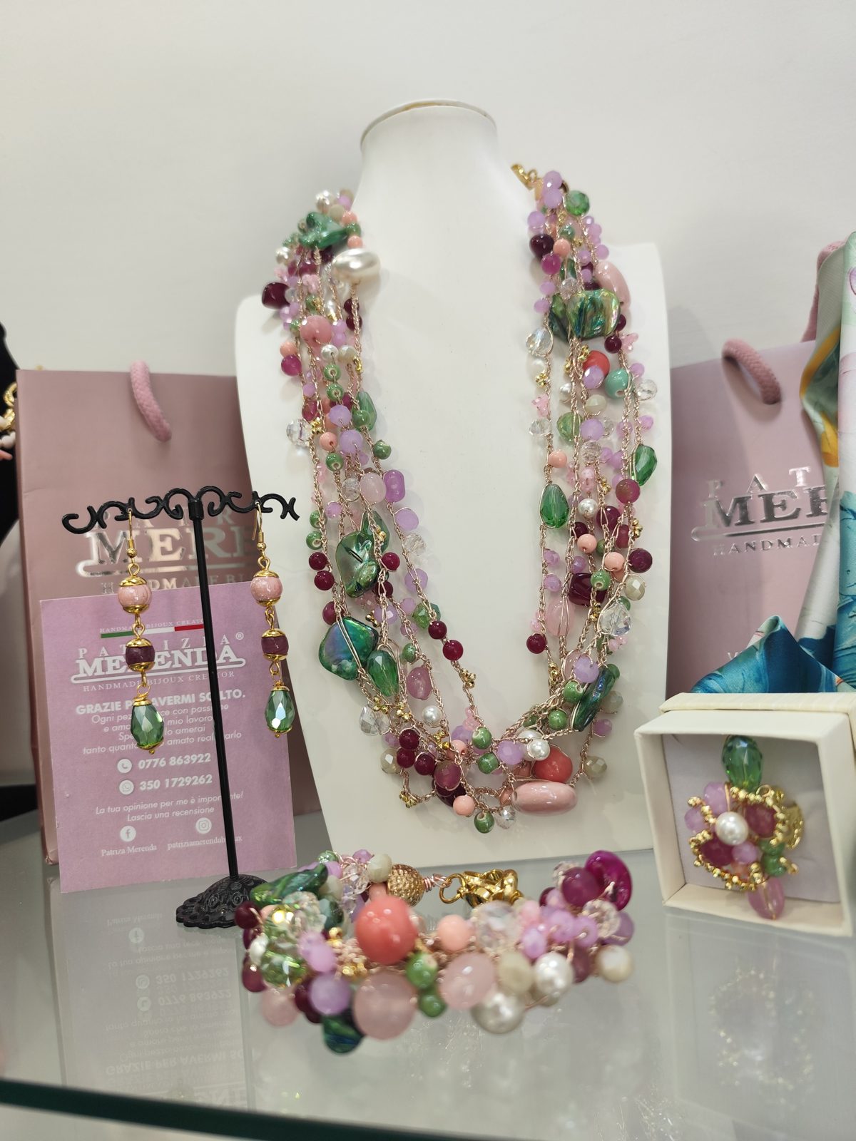 Parure multifilo crochet