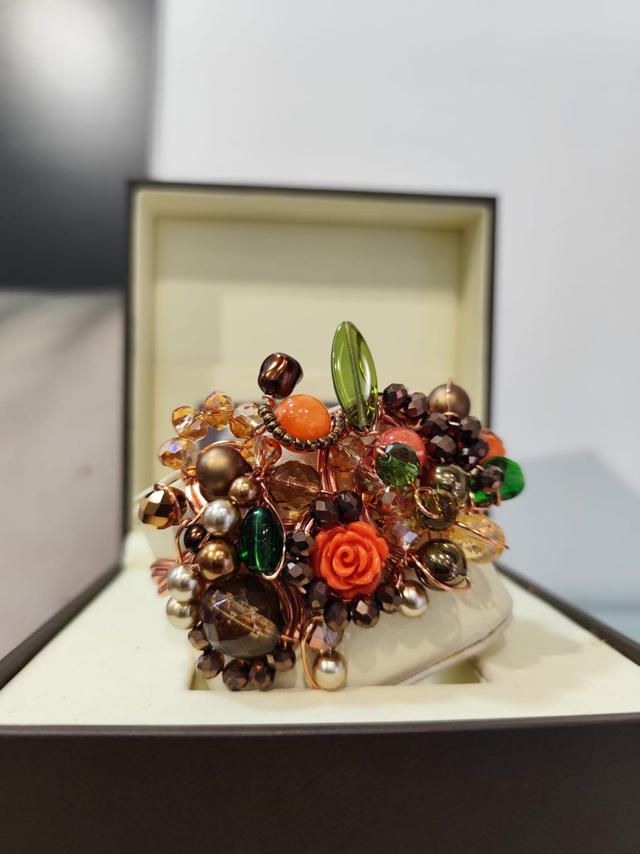 Bracciale arancio e marrone