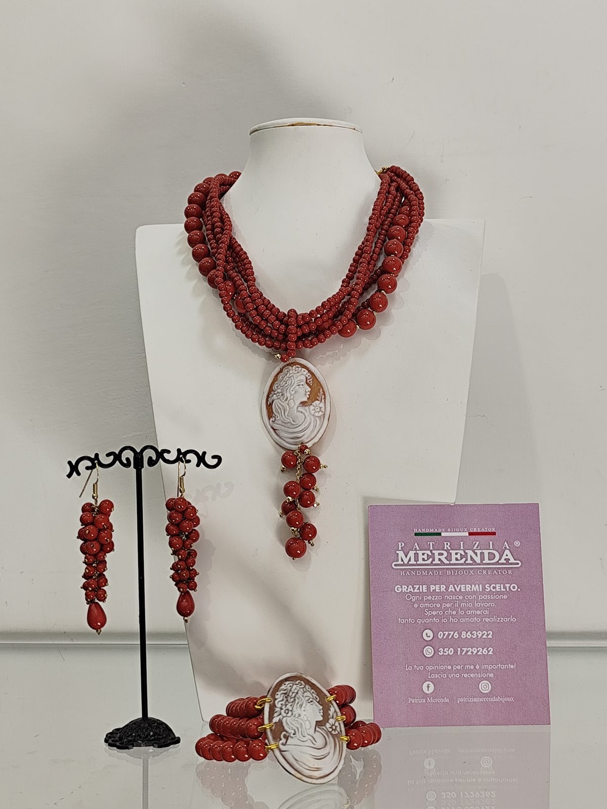 Collana in pasta di corallo