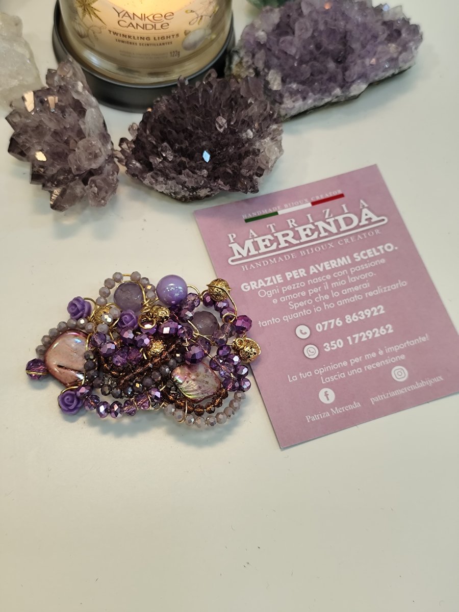 Spilla in rame viola