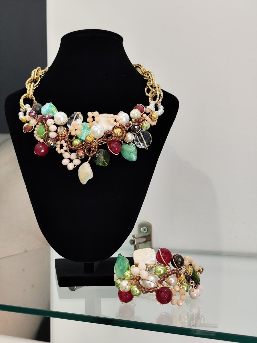 Parure collana e bracciale mix Sabrina