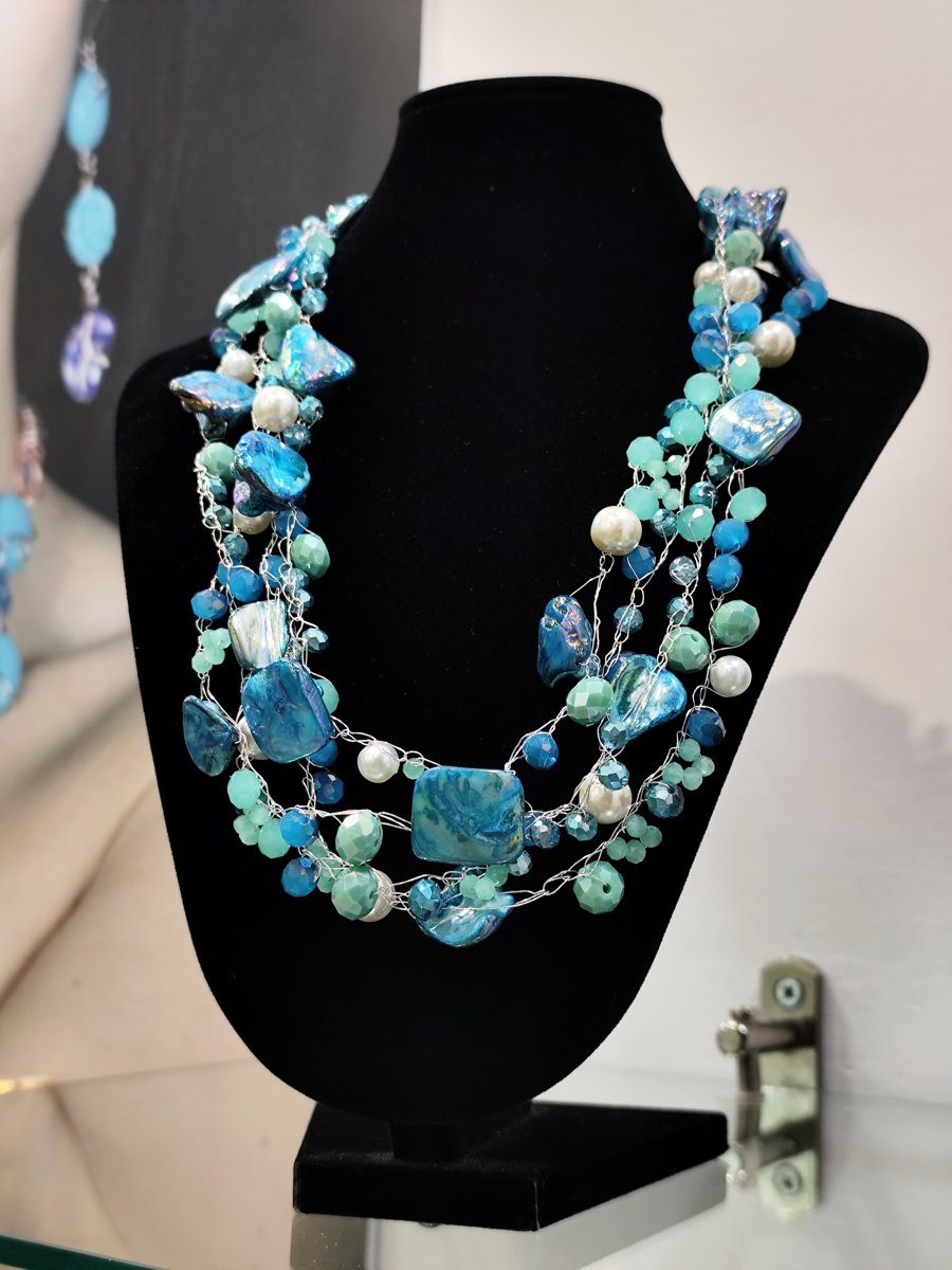 Collana multifilo crochet