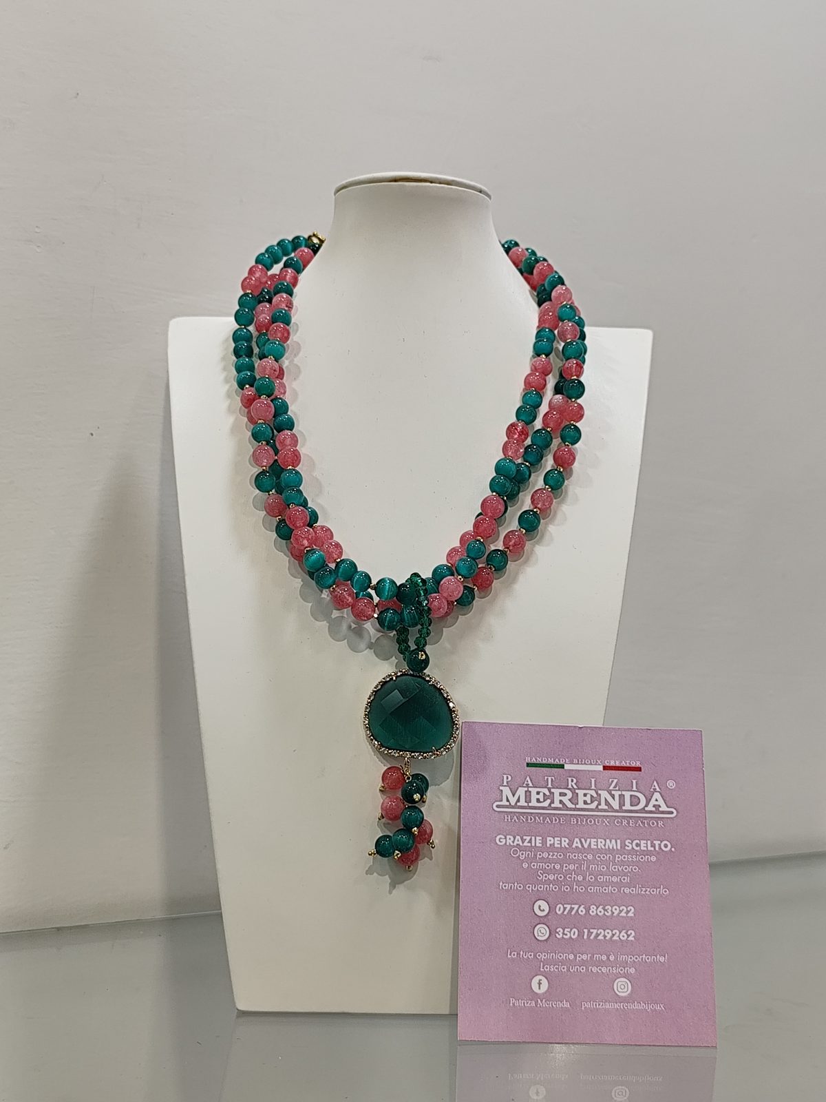 Collana pietre dure occhio di gatto