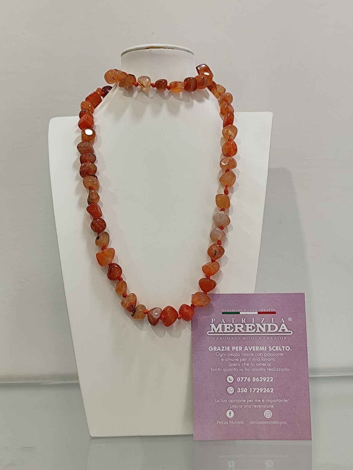 Collana con tecnica a nodino