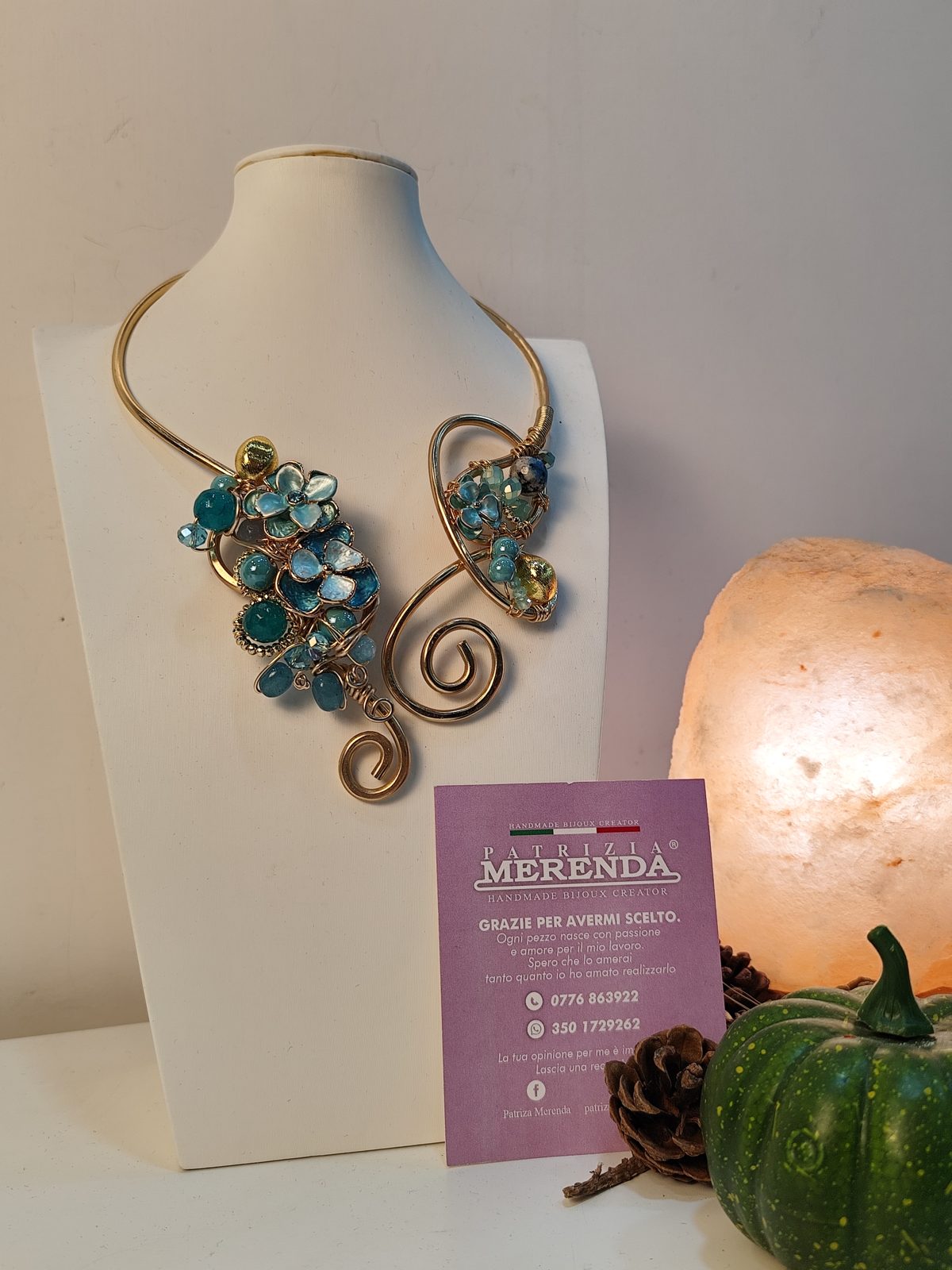 Girocollo wire con fiori