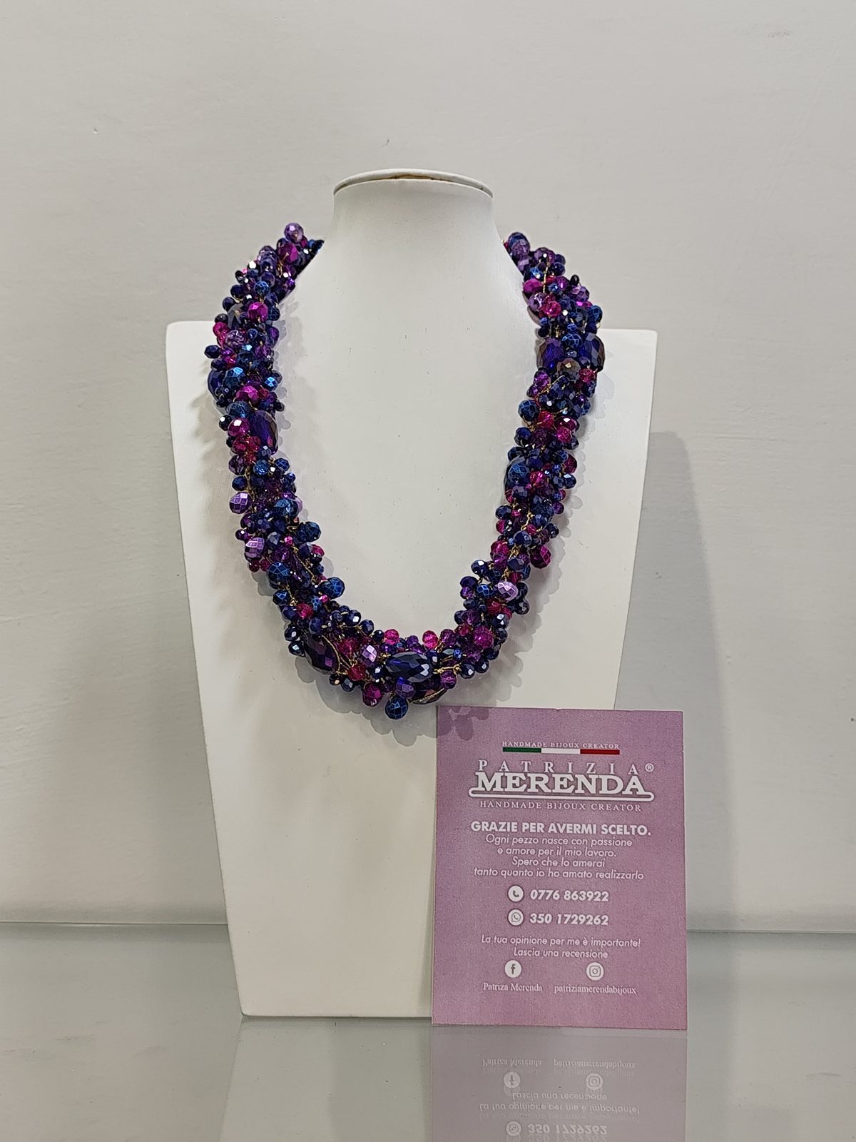 Collana multi filo crochet