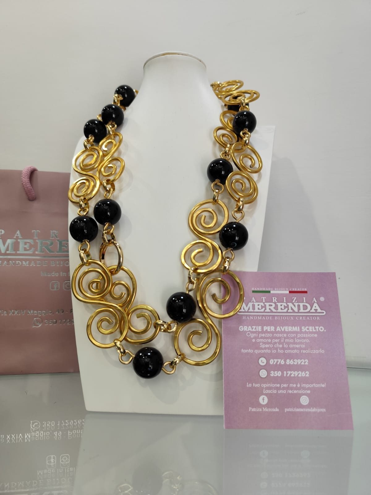 Collana ceramica e spirali