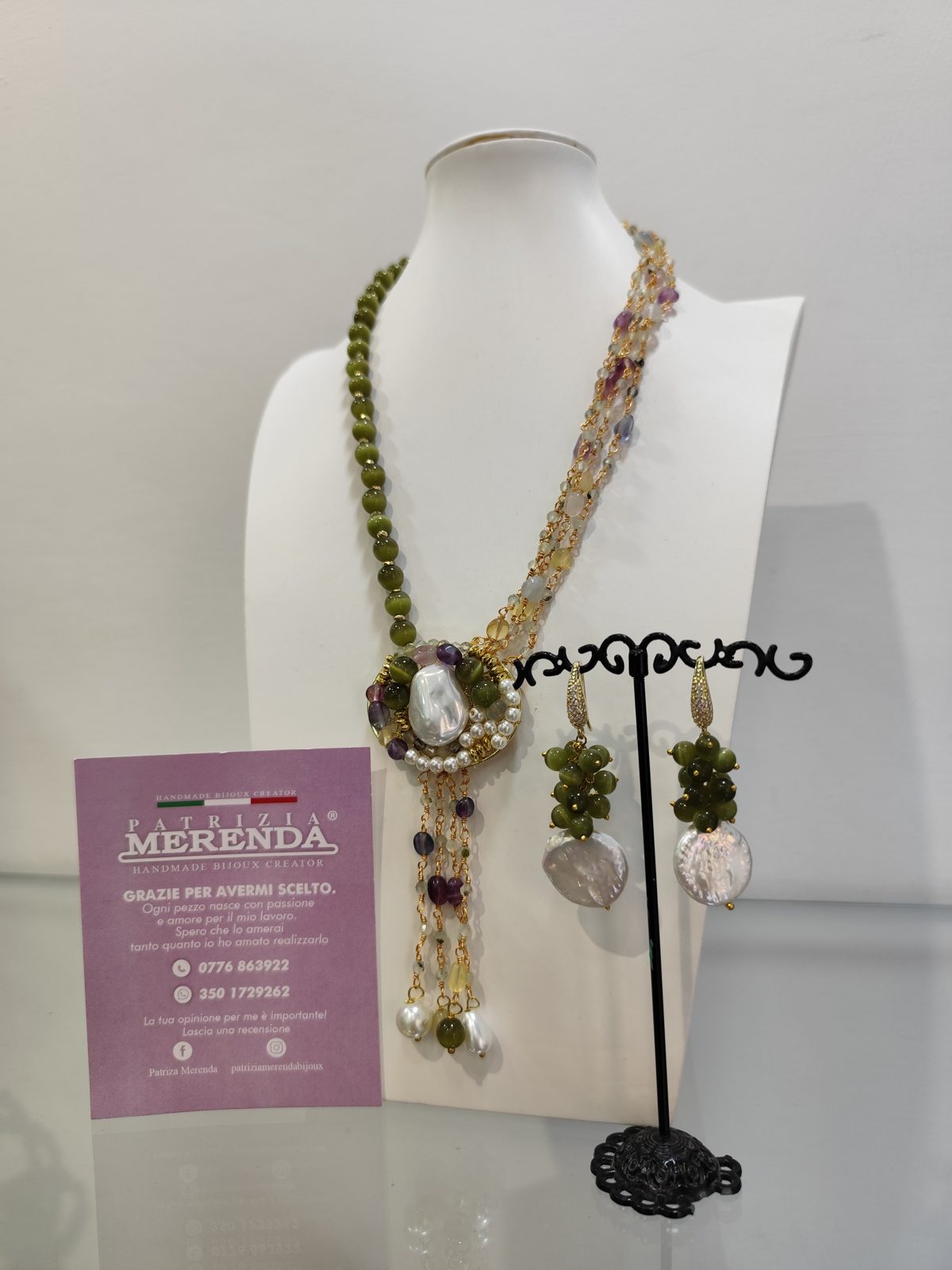 Collana artigianale in perle