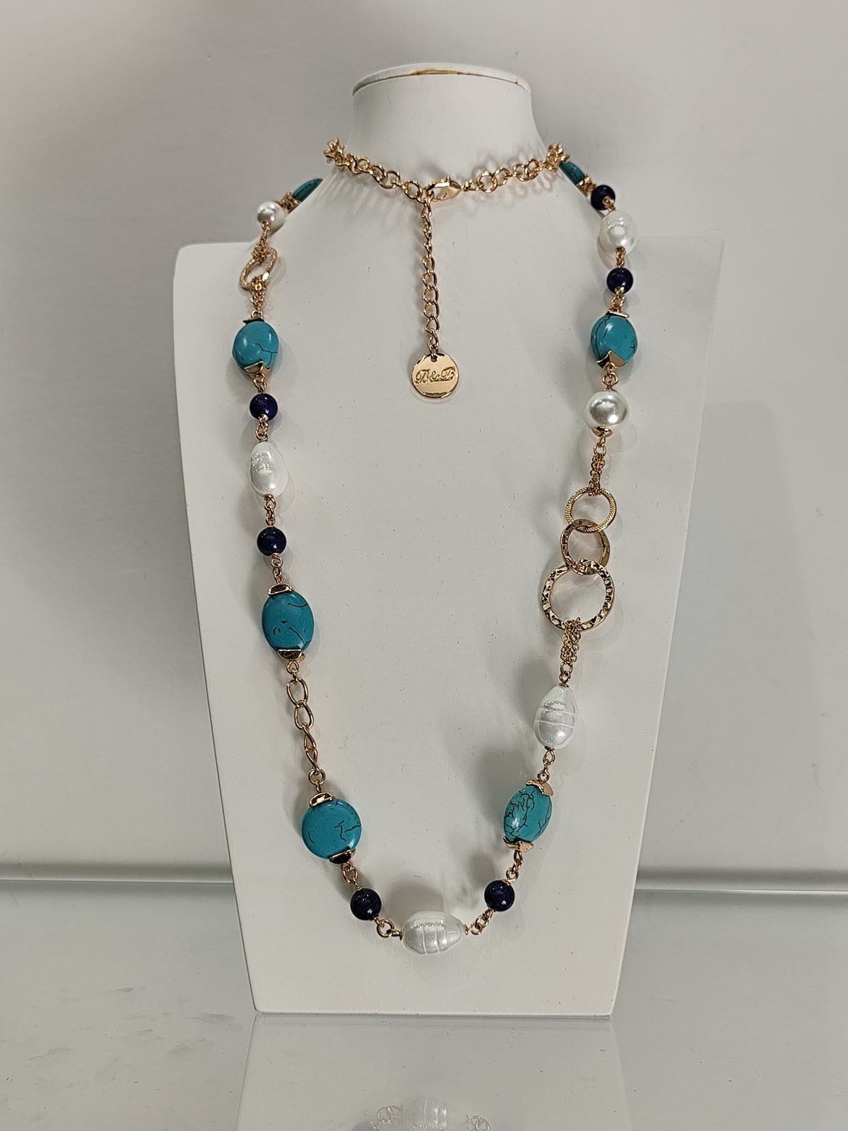Collana in acciaio con pietre dure