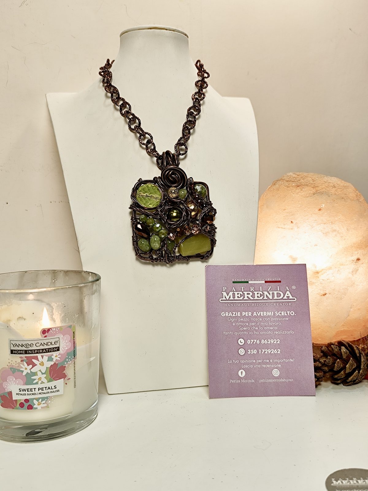 Collana con pendente in rame